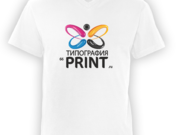 заказать печать 75 белых взрослых футболок, сублимационная печать